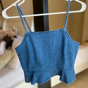 Denim crop top